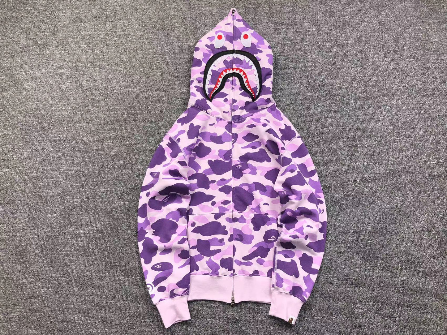 Sweat à capuche zippé BAPE COLOR CAMO violet