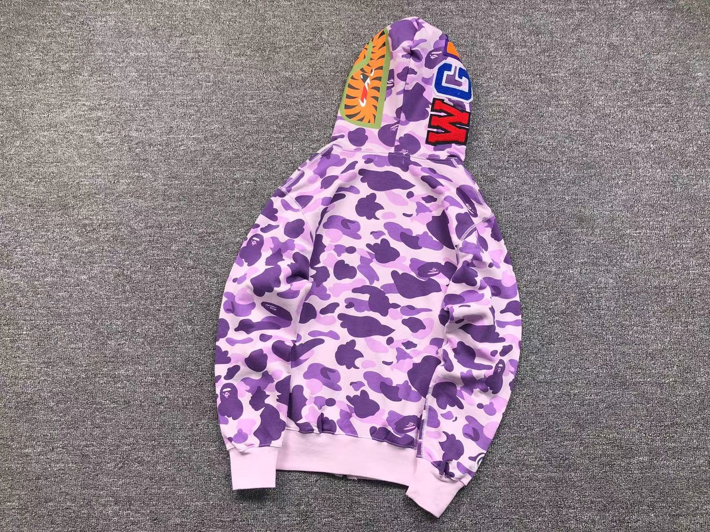 Sweat à capuche zippé BAPE COLOR CAMO violet