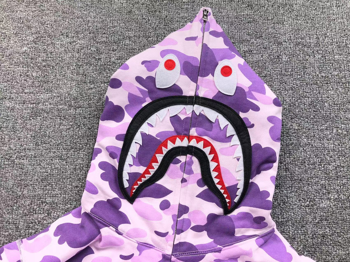 Sweat à capuche zippé BAPE COLOR CAMO violet