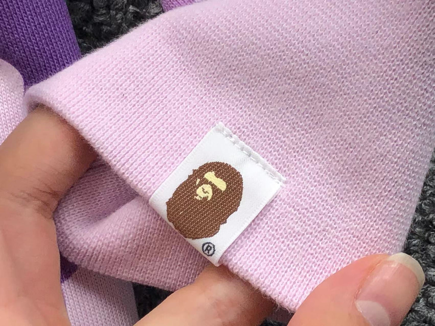 Sweat à capuche zippé BAPE COLOR CAMO violet
