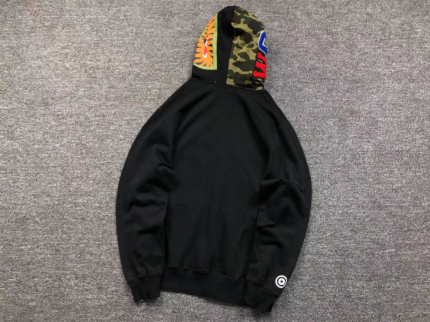 Sweat à capuche zippé BAPE Shark noir