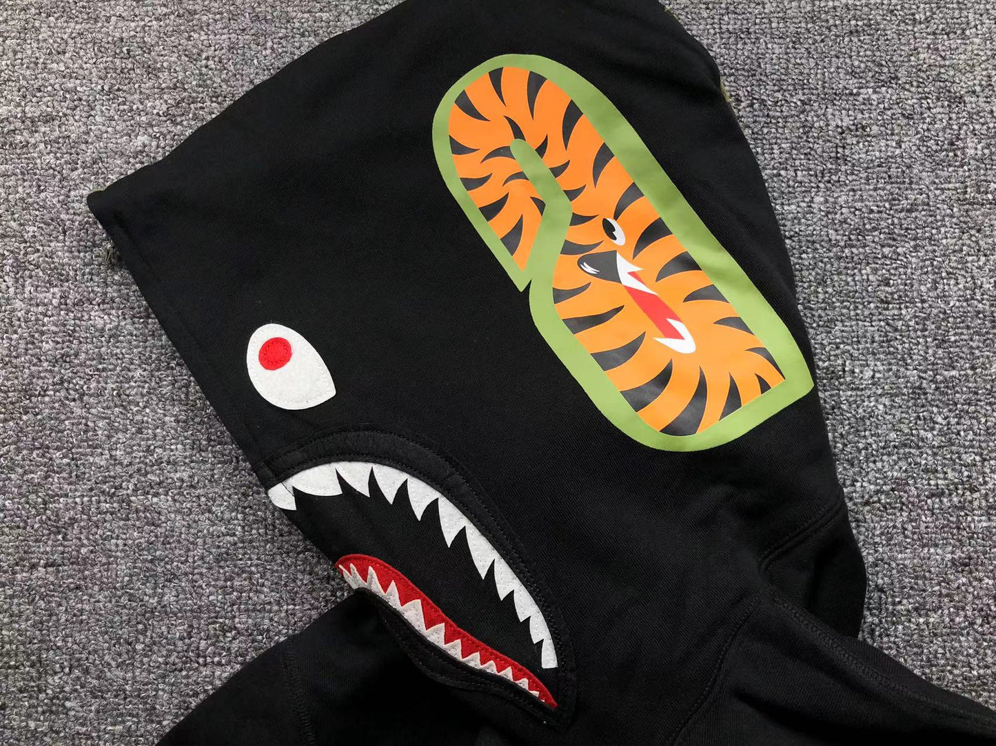Sweat à capuche zippé BAPE Shark noir