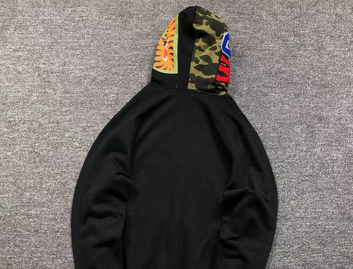 Sweat à capuche zippé BAPE Shark noir