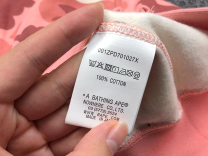 BAPE x BARBIE DOT CAMO SHARK SWEAT À CAPUCHE FERMÉ ROSE