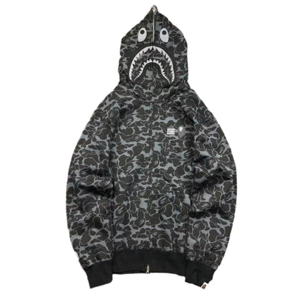 BAPE x DOVER STREET MARKET SPÉCIAL CAMO SHARK SWEAT À CAPUCHE ZIPPÉ NOIR