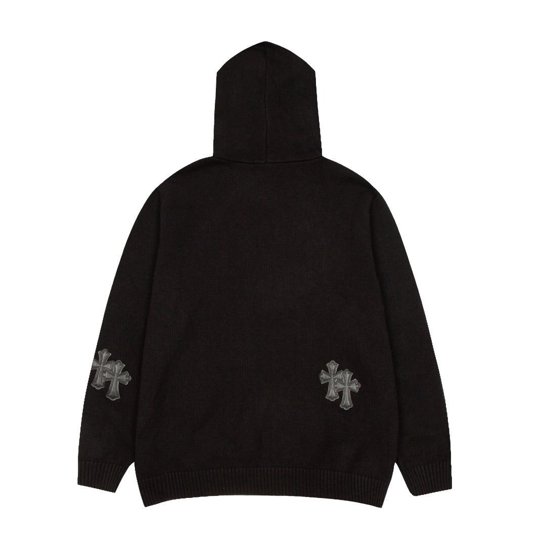 Sweat à capuche noir à écusson croisé Chrome Hearts