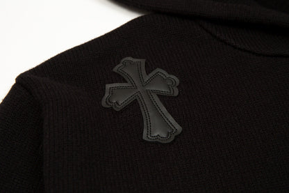 Sweat à capuche noir à écusson croisé Chrome Hearts