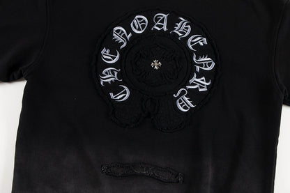 Sweat-shirt à logo fer à cheval Chrome Hearts, dégradé noir