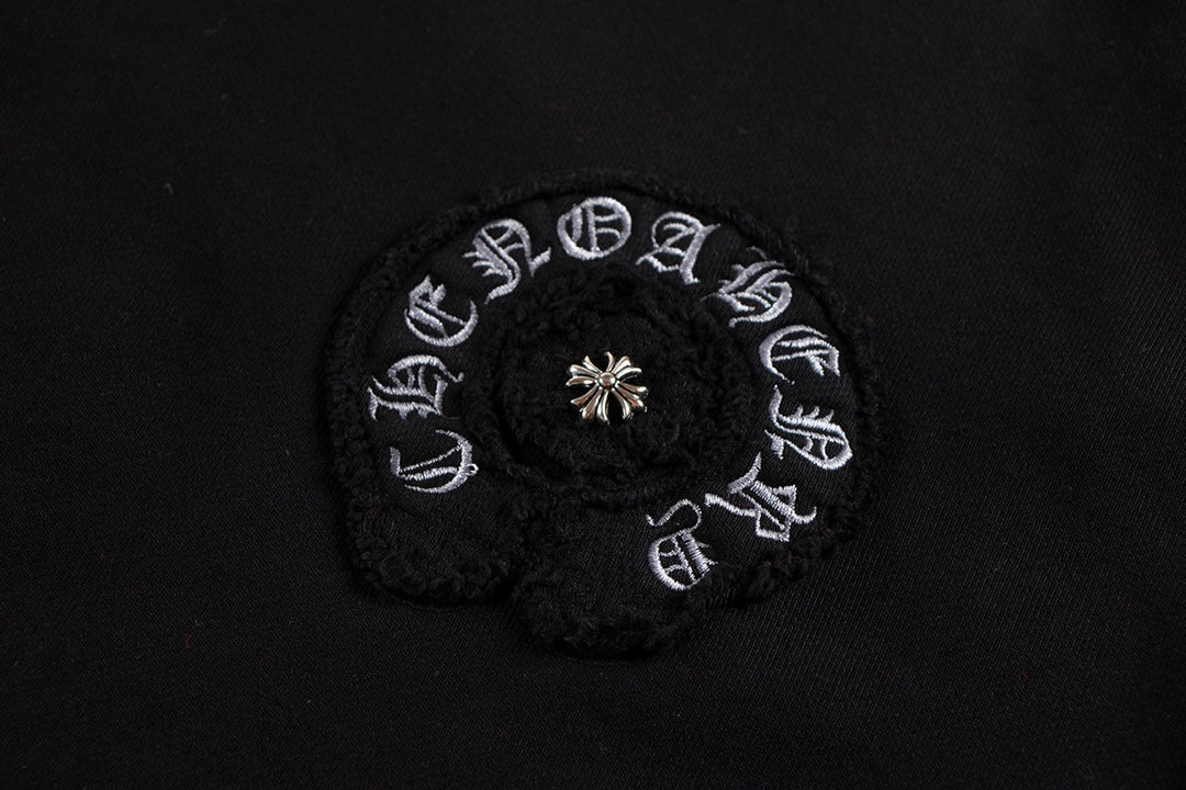 Sweat-shirt à logo fer à cheval Chrome Hearts, dégradé noir