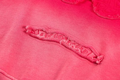 Sweat-shirt à logo fer à cheval Chrome Hearts, dégradé rouge