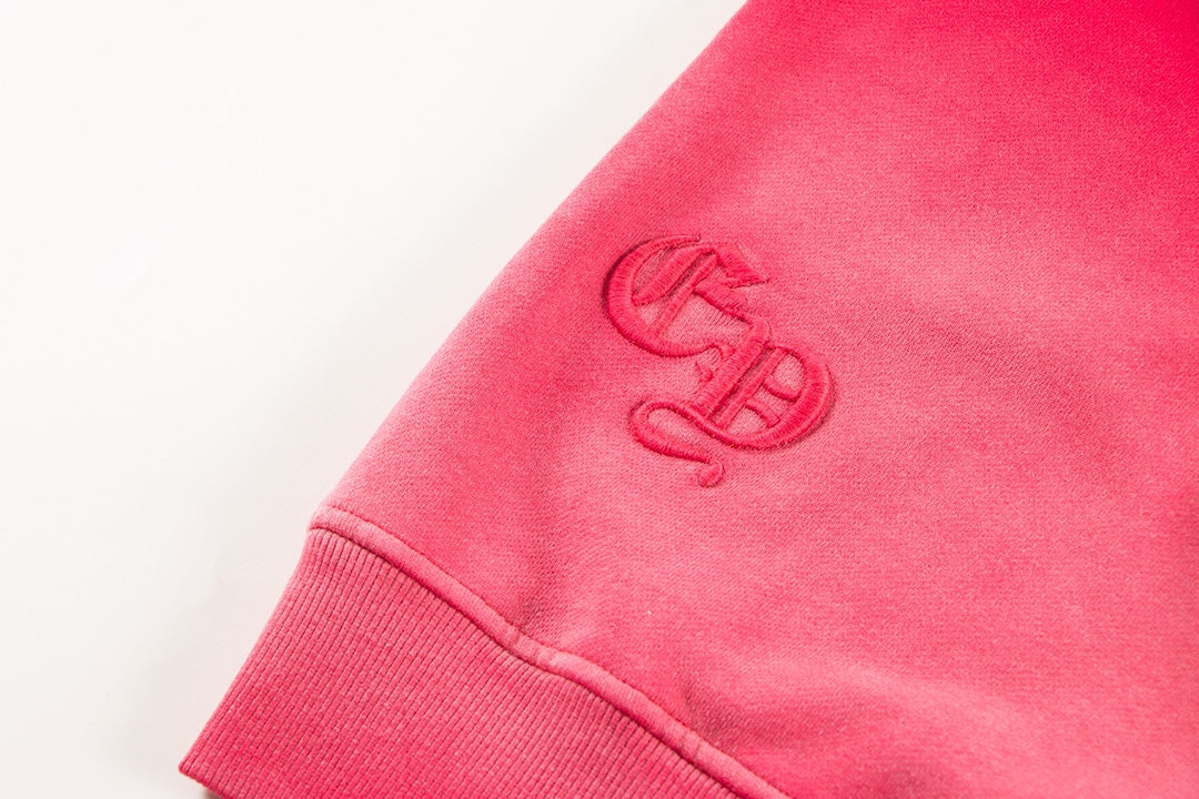 Sweat-shirt à logo fer à cheval Chrome Hearts, dégradé rouge