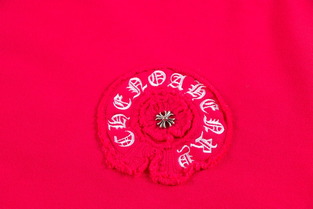 Sweat-shirt à logo fer à cheval Chrome Hearts, dégradé rouge