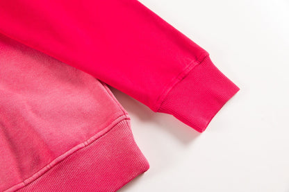 Sweat-shirt à logo fer à cheval Chrome Hearts, dégradé rouge