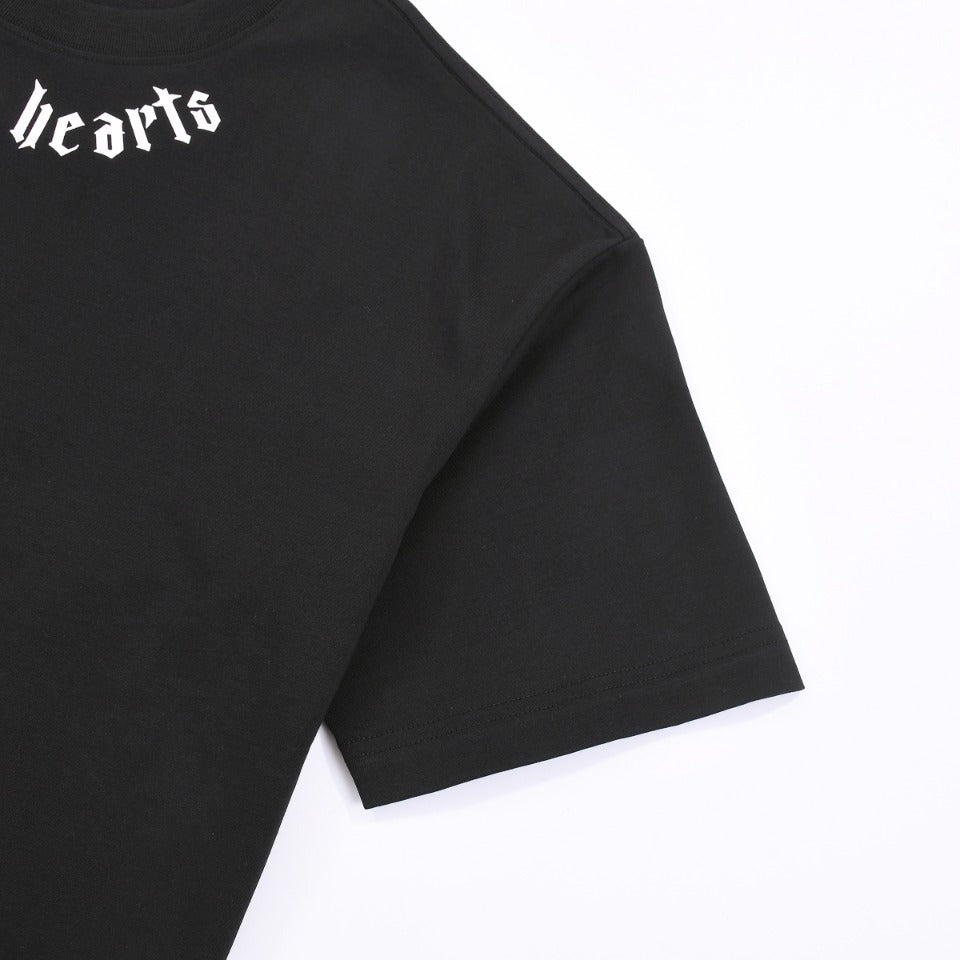 T-shirt noir à col avec logo Chrome Hearts