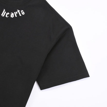 T-shirt noir à col avec logo Chrome Hearts