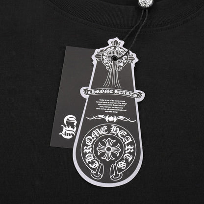 T-shirt noir avec logo de fer à cheval multicolore Chrome Hearts