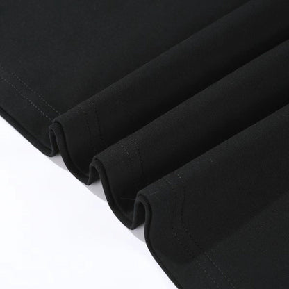 T-shirt noir à double croix et cœurs chromés