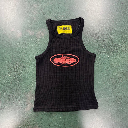 Débardeur CORTEIZ RTW OG pour femme en Alcatraz noir et rouge 