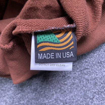 SWEAT À CAPUCHE MARRON EN COTON ET LÉGÈRES DE DENIM