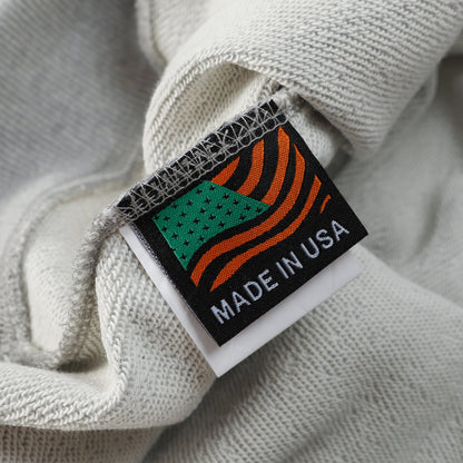 SWEAT À CAPUCHE GRIS EN COTON ET LÉGÈRES DE DENIM