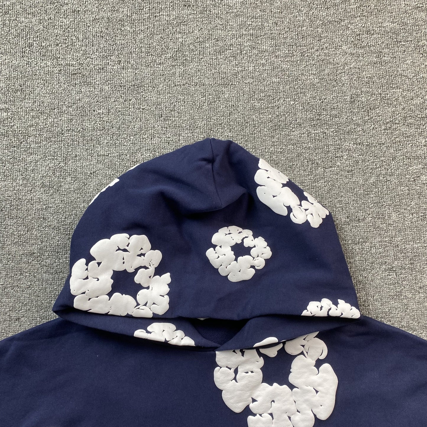 SWEAT À CAPUCHE EN COTON AVEC COURONNE DE DENIM TEARS, MARINE
