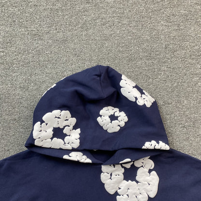 SWEAT À CAPUCHE EN COTON AVEC COURONNE DE DENIM TEARS, MARINE