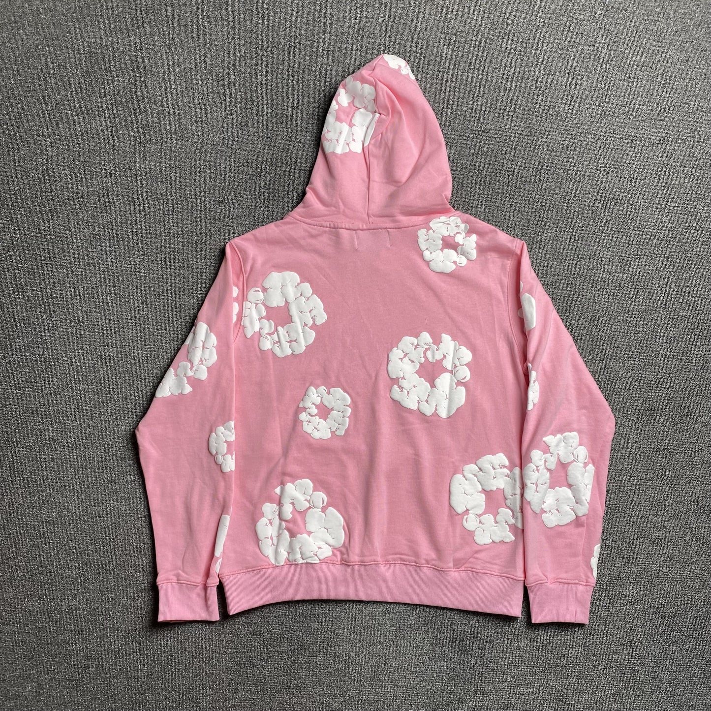 SWEAT À CAPUCHE ROSE EN COTON ET COURONNE DE DENIM TEARS