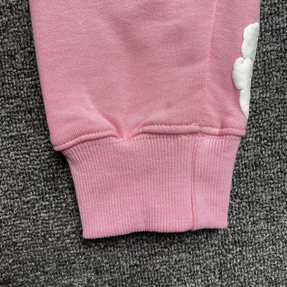 SWEAT À CAPUCHE ROSE EN COTON ET COURONNE DE DENIM TEARS
