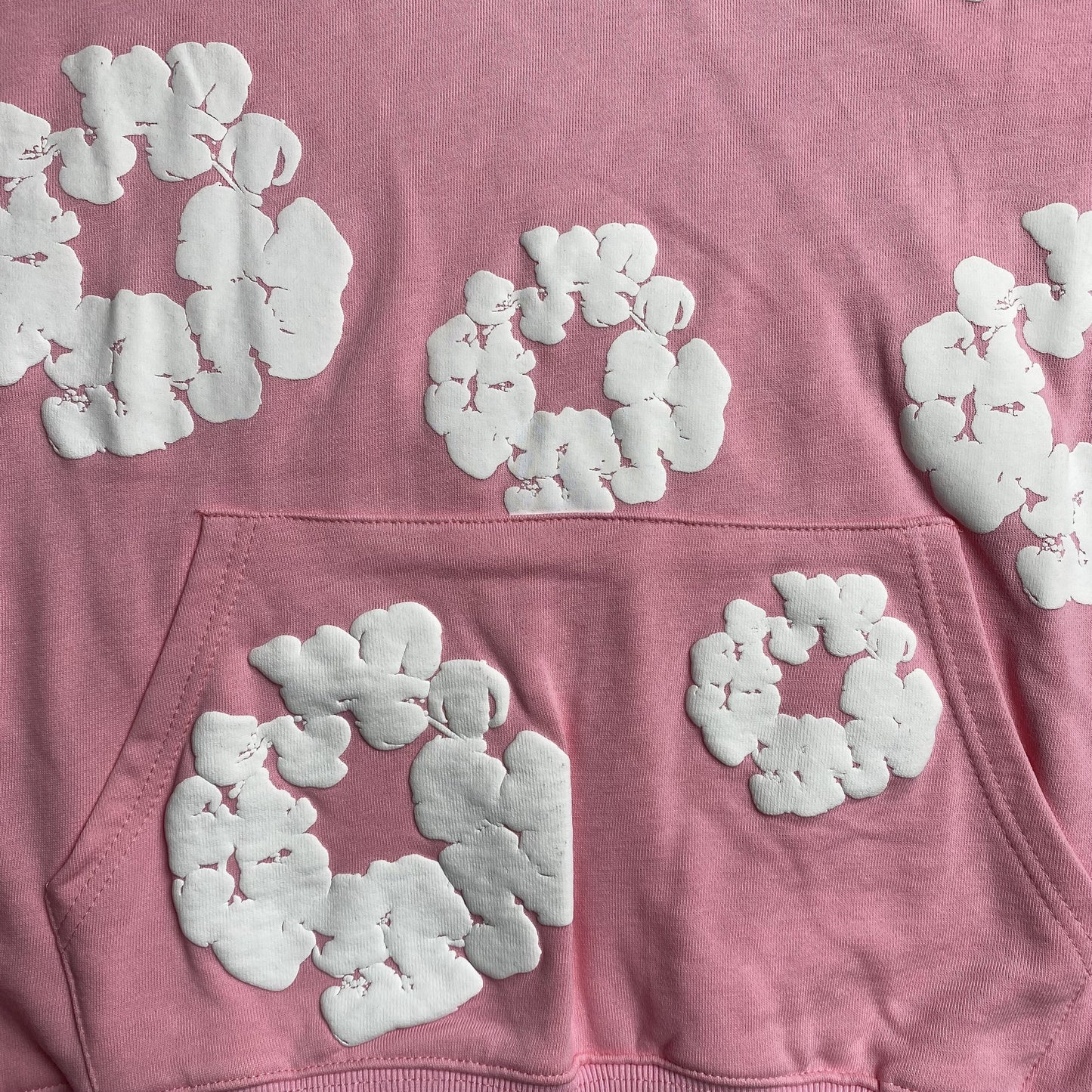 SWEAT À CAPUCHE ROSE EN COTON ET COURONNE DE DENIM TEARS