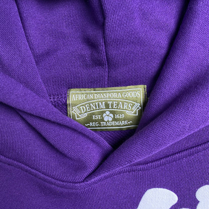 SWEAT À CAPUCHE EN COTON AVEC COURONNE DE DENIM TEARS VIOLET