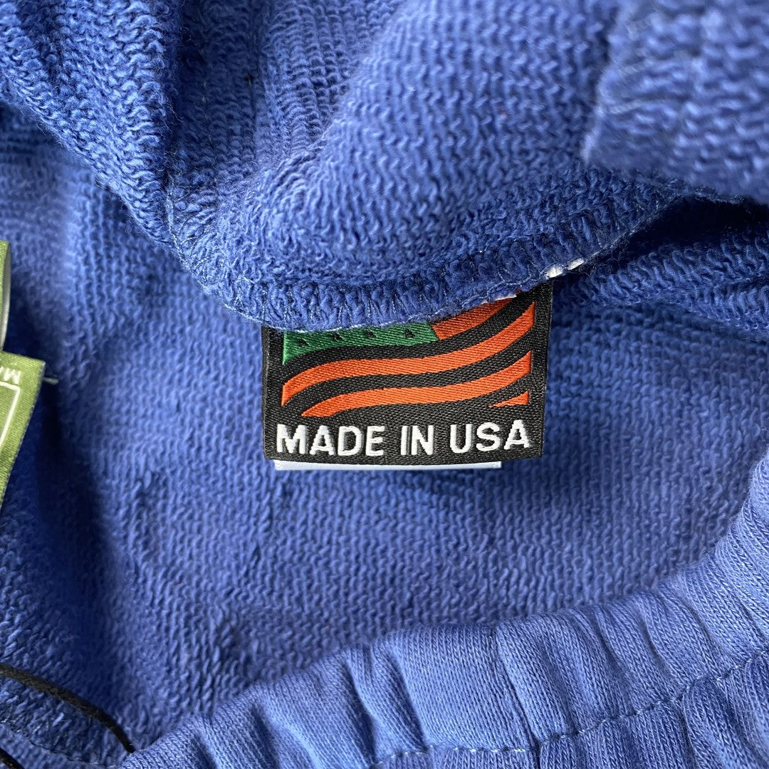 PANTALON DE SURVÊTEMENT EN DENIM TEARS, COURONNE DE COTON, BLEU