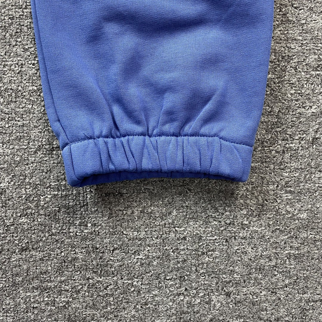 PANTALON DE SURVÊTEMENT EN DENIM TEARS, COURONNE DE COTON, BLEU