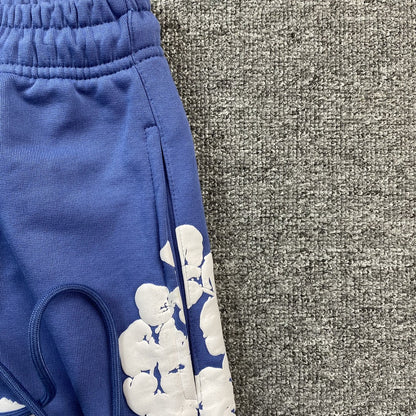 PANTALON DE SURVÊTEMENT EN DENIM TEARS, COURONNE DE COTON, BLEU