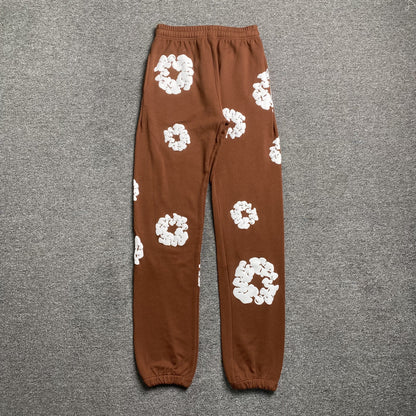 PANTALON DE SURVÊTEMENT MARRON EN DENIM TEARS ET COTON WREATH