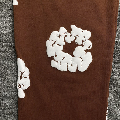 PANTALON DE SURVÊTEMENT MARRON EN DENIM TEARS ET COTON WREATH