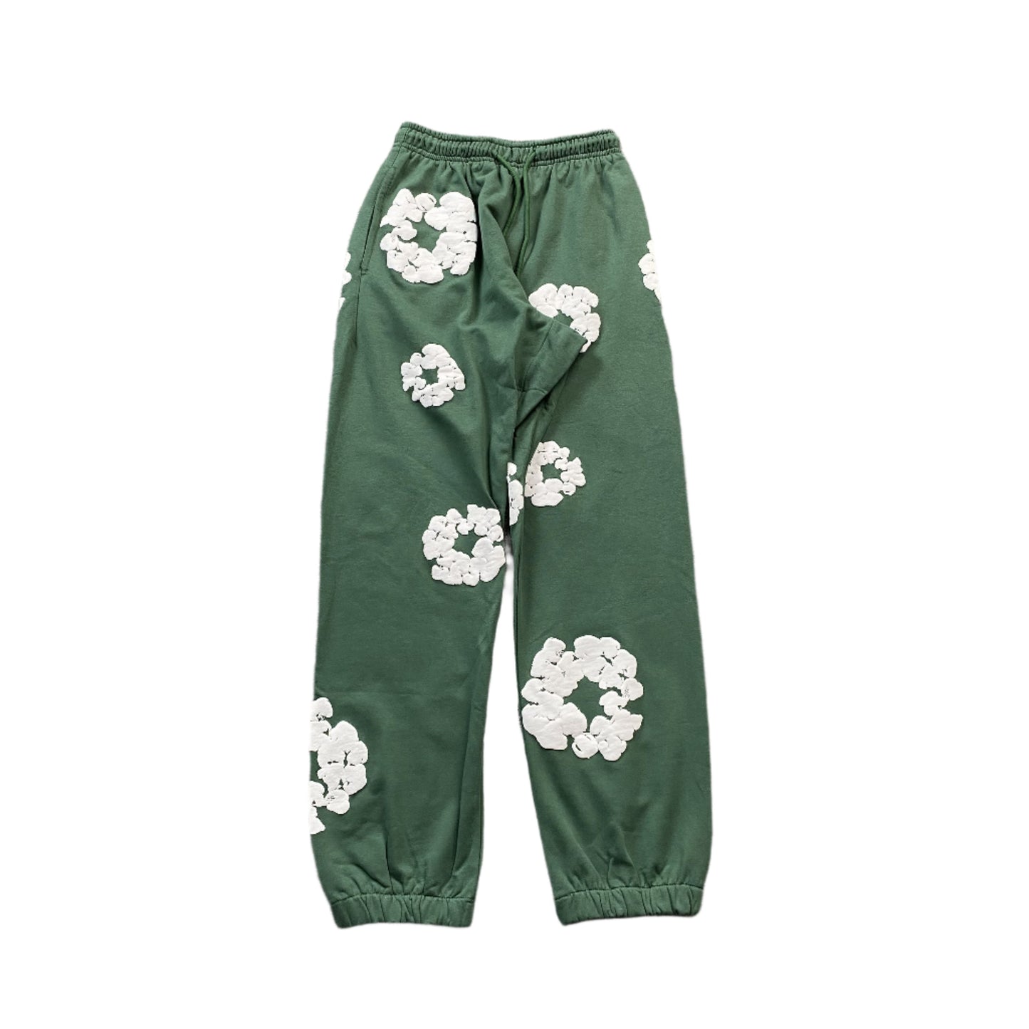PANTALON DE SURVÊTEMENT VERT EN COTON ET LÉGÈRES DE JEAN