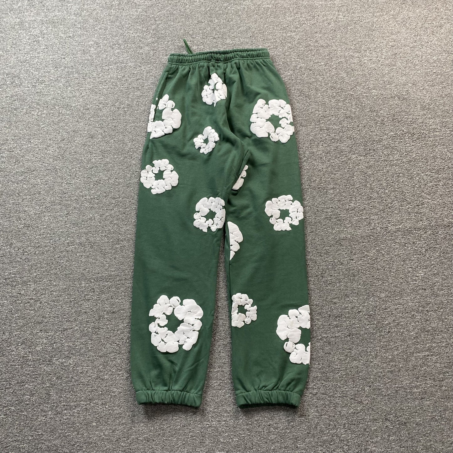 PANTALON DE SURVÊTEMENT VERT EN COTON ET LÉGÈRES DE JEAN