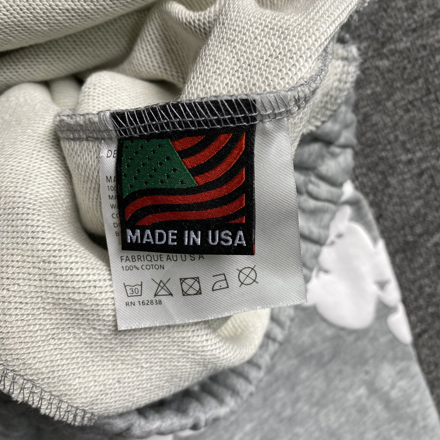 PANTALON DE SURVÊTEMENT GRIS EN COTON ET DENIM TEARS