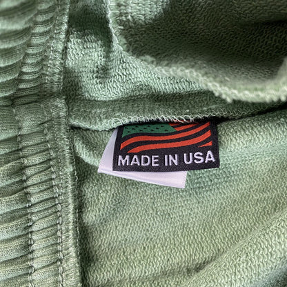 PANTALON DE SURVÊTEMENT EN COTON À MOTIFS DE DENIM ET COURONNE, VERT CLAIR