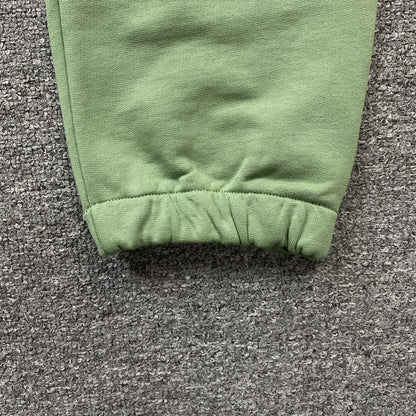PANTALON DE SURVÊTEMENT EN COTON À MOTIFS DE DENIM ET COURONNE, VERT CLAIR