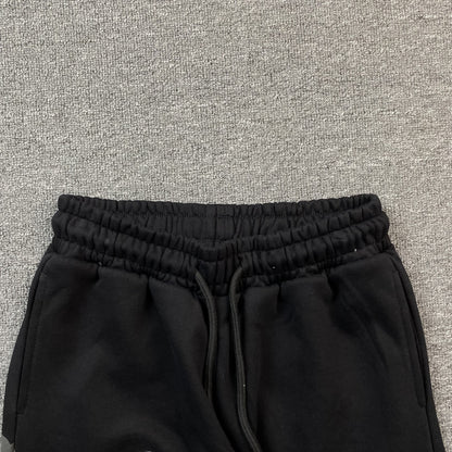 PANTALON DE SURVÊTEMENT EN DENIM TEARS, COURONNE DE COTON, NOIR MONOCHROME