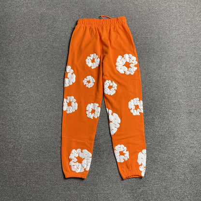 PANTALON DE SURVÊTEMENT ORANGE EN COTON ET DENIM TEARS