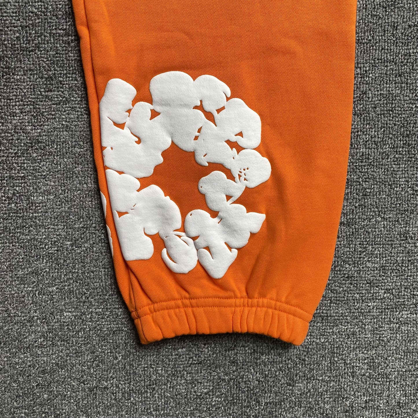 PANTALON DE SURVÊTEMENT ORANGE EN COTON ET DENIM TEARS