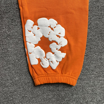 PANTALON DE SURVÊTEMENT ORANGE EN COTON ET DENIM TEARS