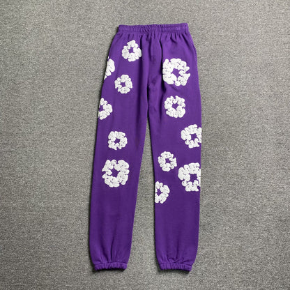 PANTALON DE SURVÊTEMENT EN COTON AVEC COURONNE DE DENIM TEARS VIOLET