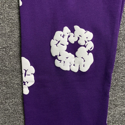 PANTALON DE SURVÊTEMENT EN COTON AVEC COURONNE DE DENIM TEARS VIOLET