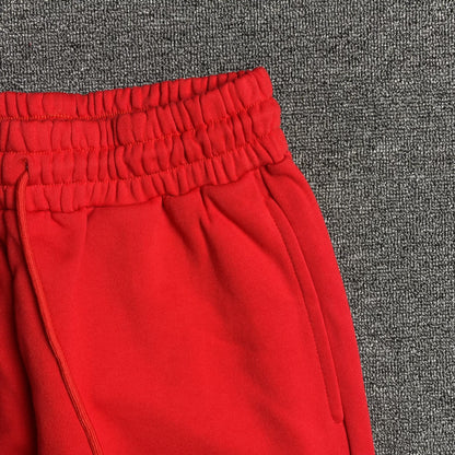 PANTALON DE SURVÊTEMENT ROUGE EN DENIM TEARS ET COTON AVEC COURONNE