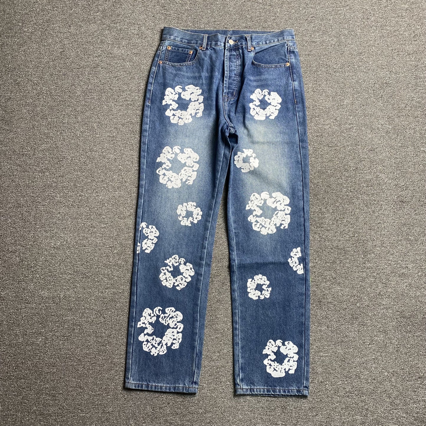 DENIM TEARS x LEVI'S COTTON WREATH JEANS BLEU