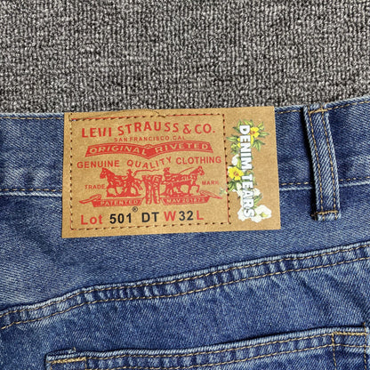 DENIM TEARS x LEVI'S COTTON WREATH JEANS BLEU