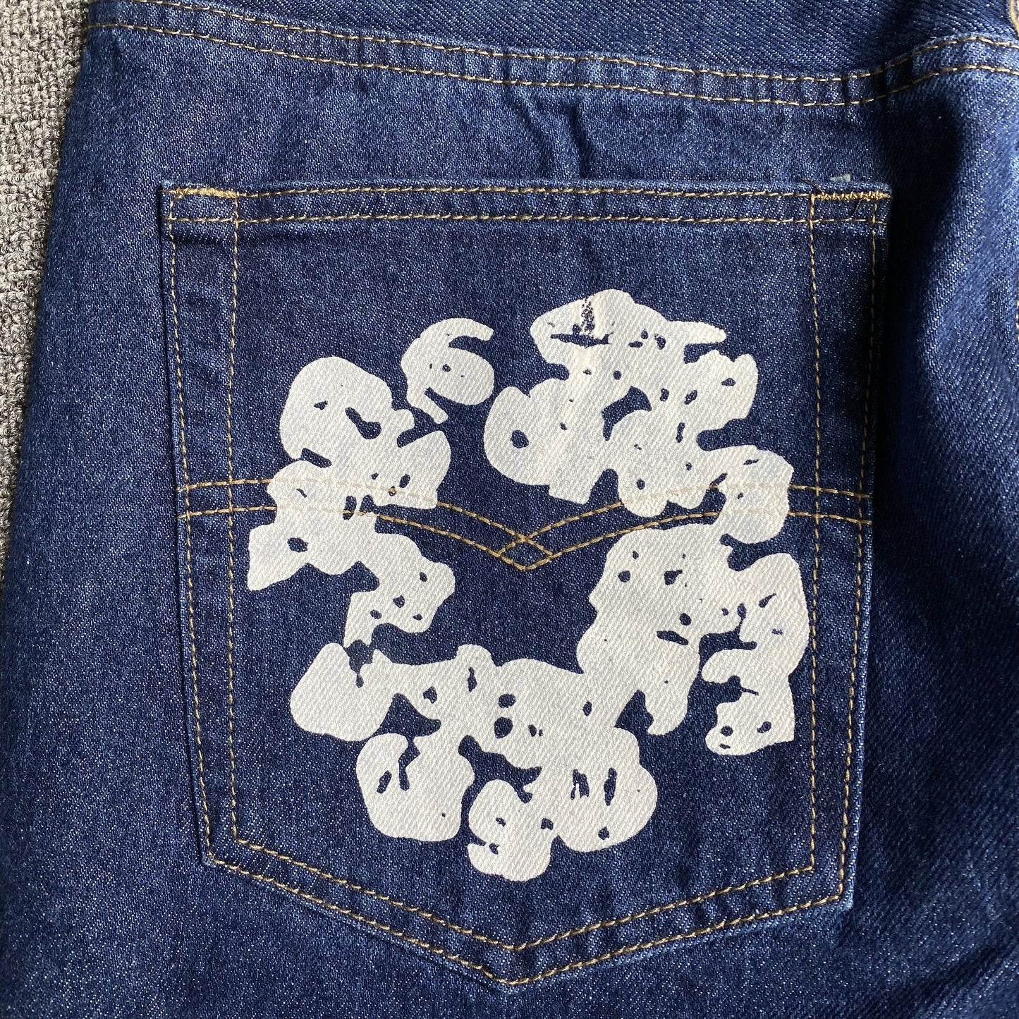 DENIM TEARS x LEVI'S COTTON WREATH JEANS BLEU FONCÉ